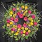 24-Inch Artificial Tulip & Wildflower Spring Wreath for Front Door – Large Floral Wreath for Porch, Wall, Window, Farmhouse Home Décor & Housewarming Gift
